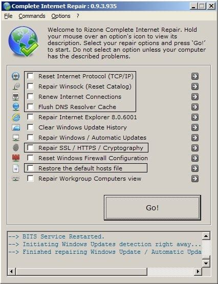 Rizonesoft Complete Internet Repair